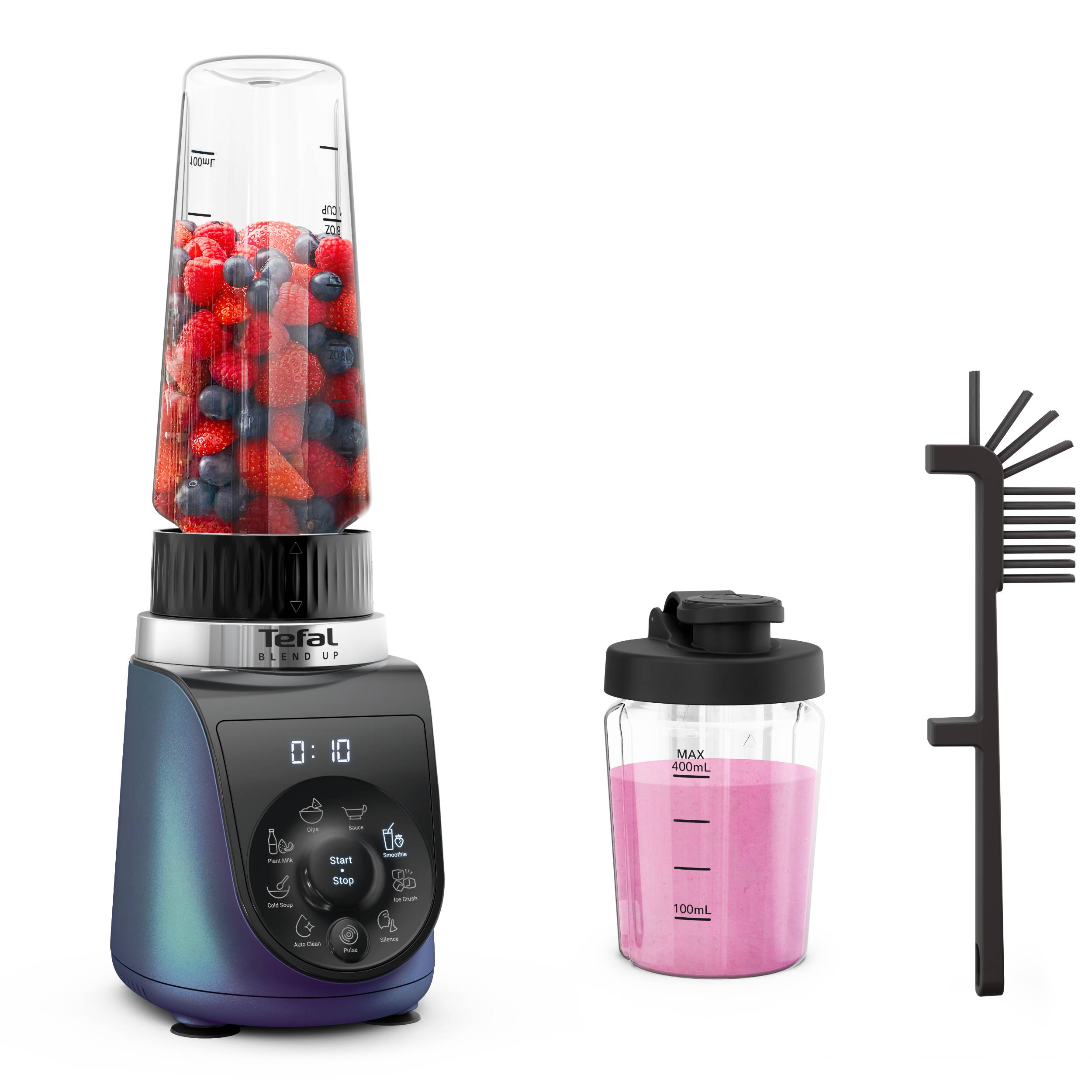 Minipimer Tefal Blend Up 1000W - 8 Programas Automáticos, Botellas Portátiles, Modo Silencio